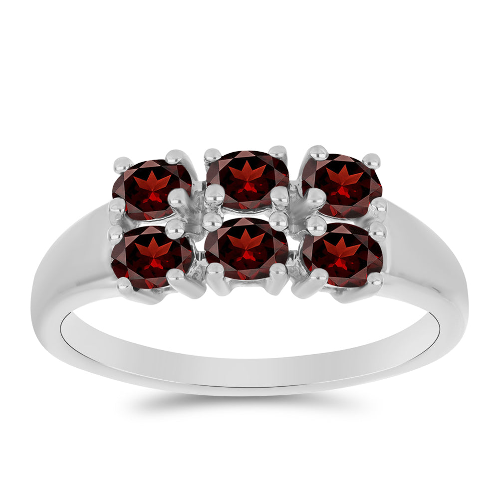 Inel din Argint 925 ( 2.66 grame ) cu Granat Barton 1.31 Carate 3 