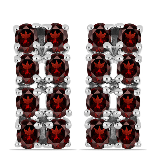 Cercei din Argint 925 ( 4.08 grame ) cu Granat Barton 3.59 Carate