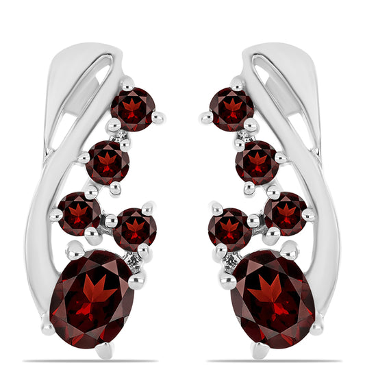 Cercei din Argint 925 ( 3.31 grame ) cu Granat Barton 1.32 Carate