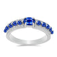 Inel din Argint 925 ( 2.74 grame ) cu Safir Albastru Australian și Topaz Alb 1.33 Carate