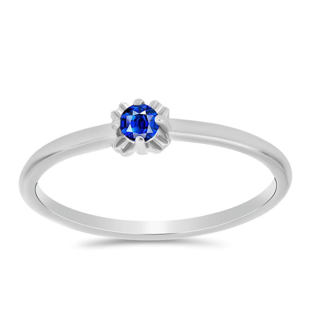 Inel din Argint 925 ( 1.37 grame ) cu Safir Albastru Australian 0.17 Carate 1 