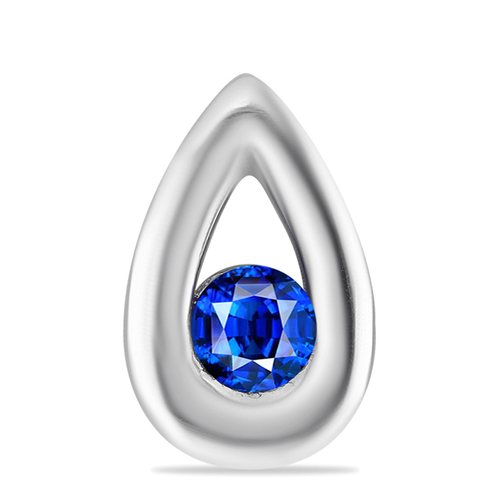 Pandantiv din Argint 925 ( 1.44 grame ) cu Safir Albastru Australian 0.73 Carate 1 