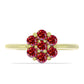 Inel din Argint 925 Placat cu Aur ( 2.15 grame ) cu Moissanite Roșu Majestic 0.73 Carate