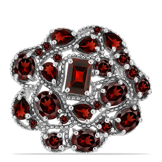 Inel din Argint 925 ( 6.39 grame ) cu Granat Barton 4.9 Carate