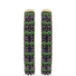 Cercei din Argint 925 Placat cu Aur ( 4.15 grame ) cu Diamant Verde 0.21 Carate
