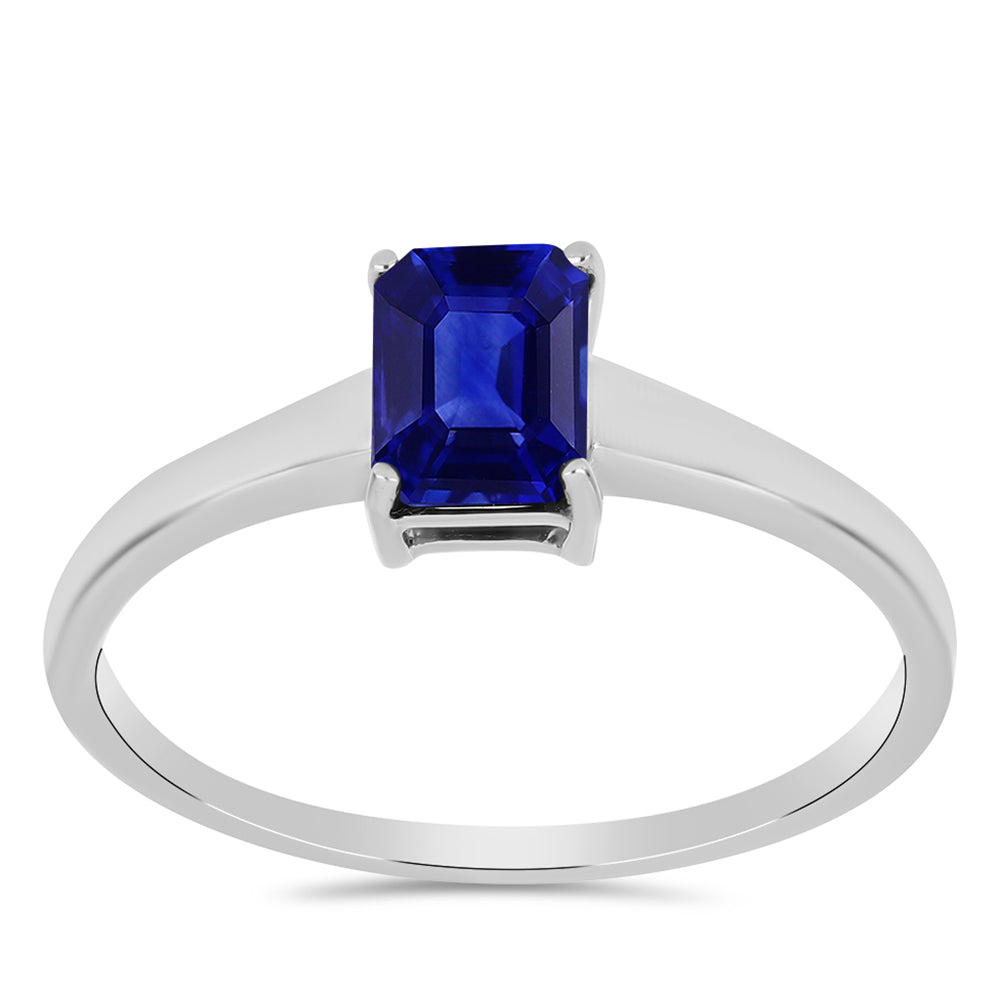Inel din Argint 925 ( 1.6 grame ) cu Safir Albastru Australian 1.43 Carate 3 