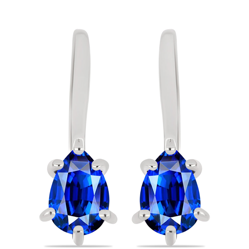 Cercei din Argint 925 ( 1.99 grame ) cu Safir Albastru Australian 1.09 Carate 1 
