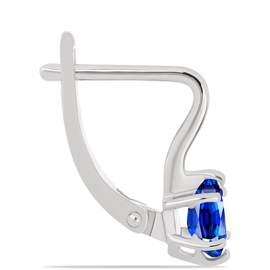 Cercei din Argint 925 ( 1.99 grame ) cu Safir Albastru Australian 1.09 Carate