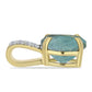 Pandantiv din Argint 925 Placat cu Aur ( 0.72 grame ) cu Labradorit și Topaz Alb 2.04 Carate