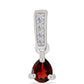 Pandantiv din Argint 925 ( 0.67 grame ) cu Granat Barton și Topaz Alb 0.43 Carate