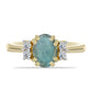 Inel din Argint 925 Placat cu Aur ( 2.56 grame ) cu Labradorit și Topaz Alb 1.42 Carate