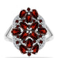 Inel din Argint 925 ( 4.95 grame ) cu Granat Barton și Topaz Alb 4.08 Carate