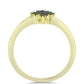 Inel din Argint 925 Placat cu Aur ( 2.17 grame ) cu Diamant Verde 0.08 Carate