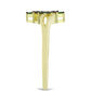 Inel din Argint 925 Placat cu Aur ( 2.17 grame ) cu Diamant Verde 0.08 Carate
