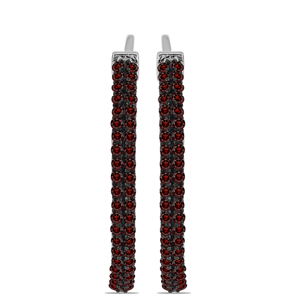 Cercei din Argint 925 ( 5.27 grame ) cu Granat Barton 1.44 Carate 2 