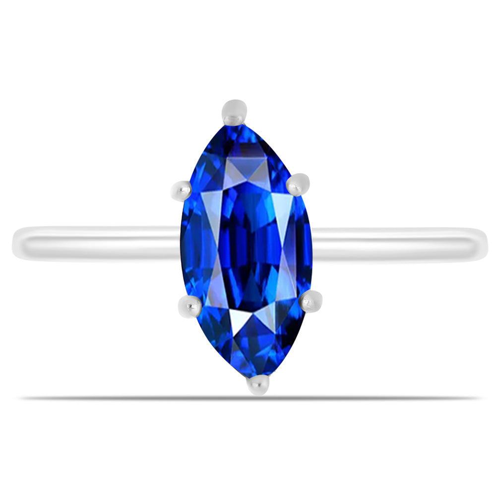 Inel din Argint 925 ( 1.51 grame ) cu Safir Albastru Australian 2.73 Carate 1 