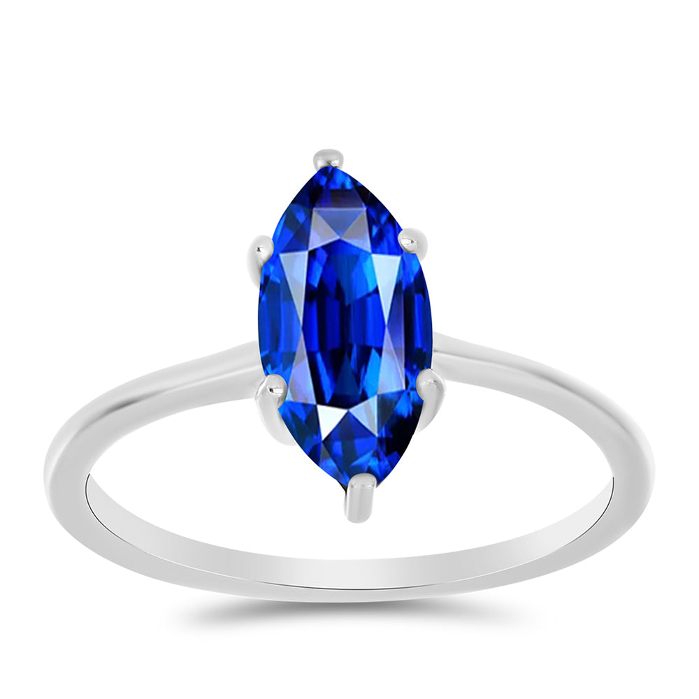 Inel din Argint 925 ( 1.51 grame ) cu Safir Albastru Australian 2.73 Carate 3 