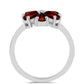 Inel din Argint 925 ( 2.52 grame ) cu Granat Barton și Topaz Alb 1.71 Carate