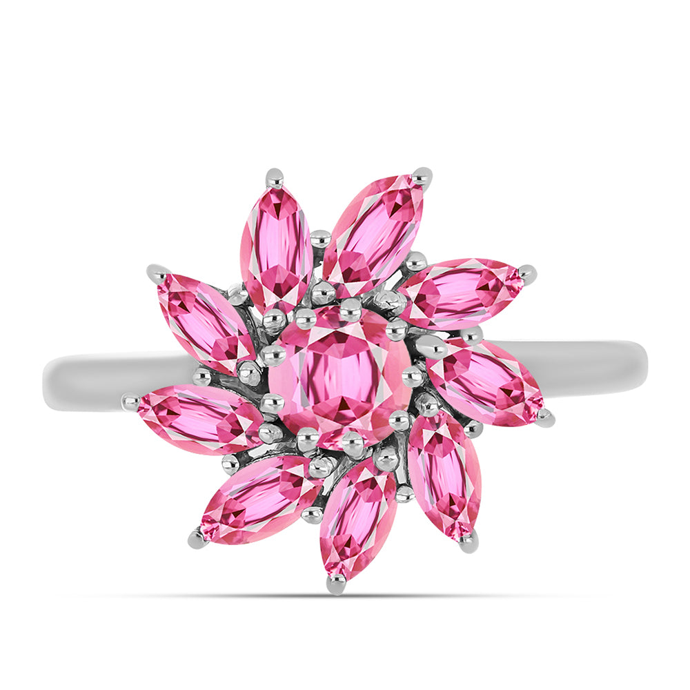 Inel din Argint 925 ( 3.14 grame ) cu Turmalină Roz Pelmadulla 1.73 Carate