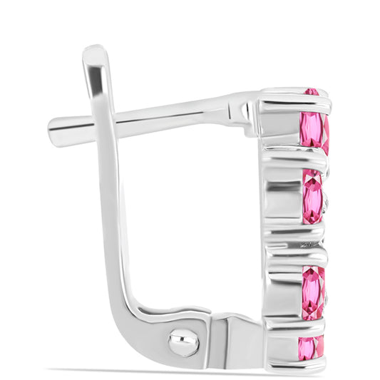 Cercei din Argint 925 ( 3.1 grame ) cu Turmalină Roz Pelmadulla 2.23 Carate