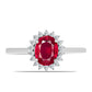Inel din Argint 925 ( 2.2 grame ) cu Rubin Malagasy și Topaz Alb 1.92 Carate