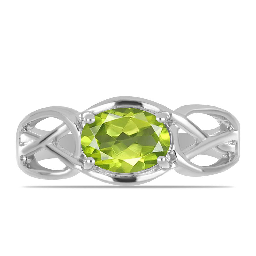 Inel din Argint 925 ( 2.64 grame ) cu Peridot Changbai 1.29 Carate