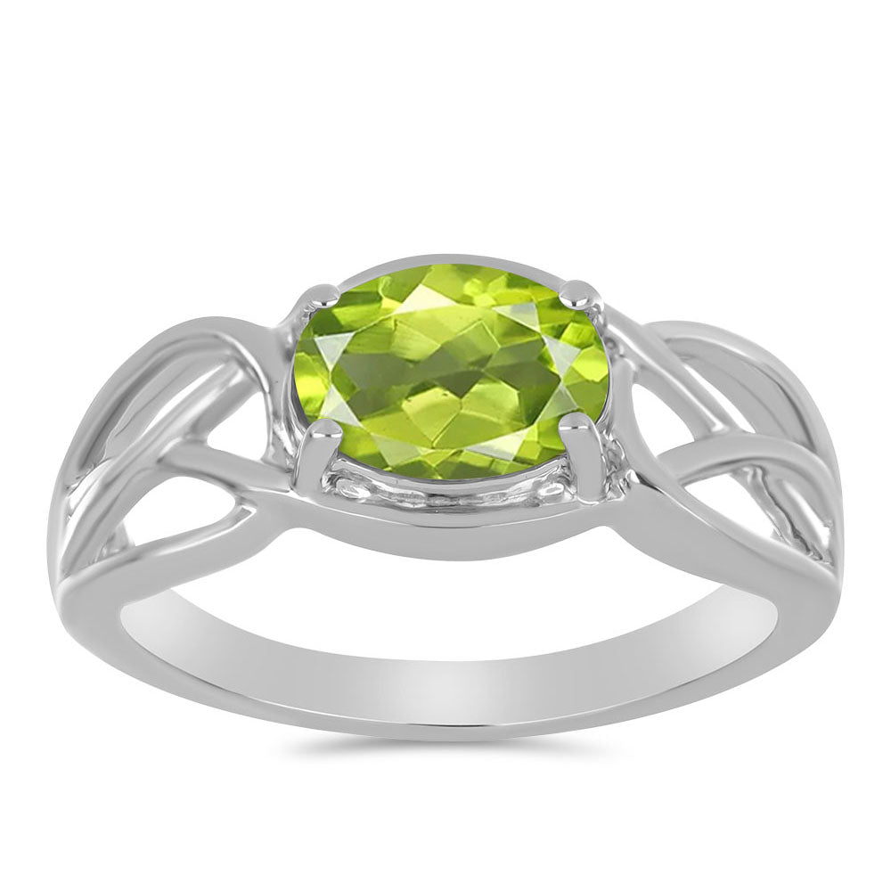 Inel din Argint 925 ( 2.64 grame ) cu Peridot Changbai 1.29 Carate 3 