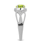 Inel din Argint 925 ( 2.64 grame ) cu Peridot Changbai 1.29 Carate