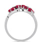 Inel din Argint 925 ( 3.29 grame ) cu Rubin Malagasy și Topaz Alb 2.26 Carate