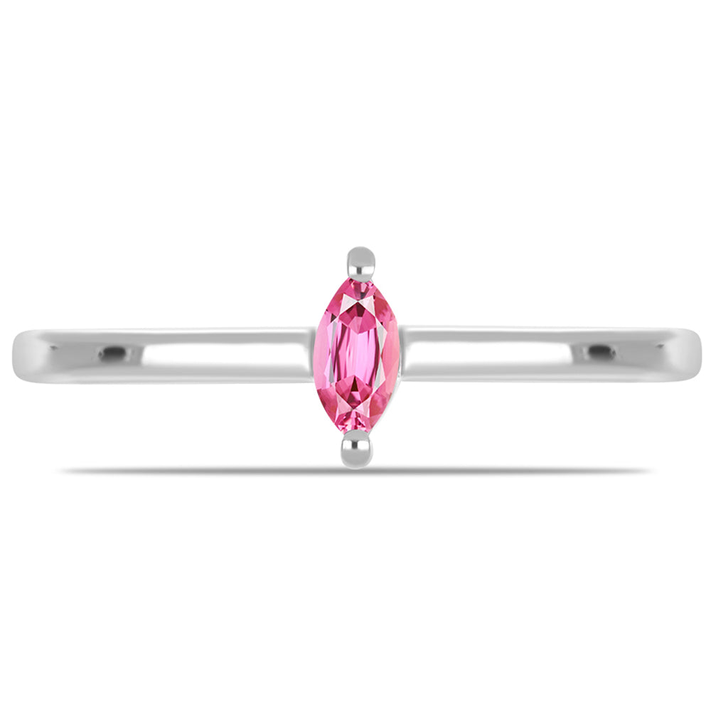 Inel din Argint 925 ( 1.37 grame ) cu Turmalină Roz Pelmadulla 0.13 Carate