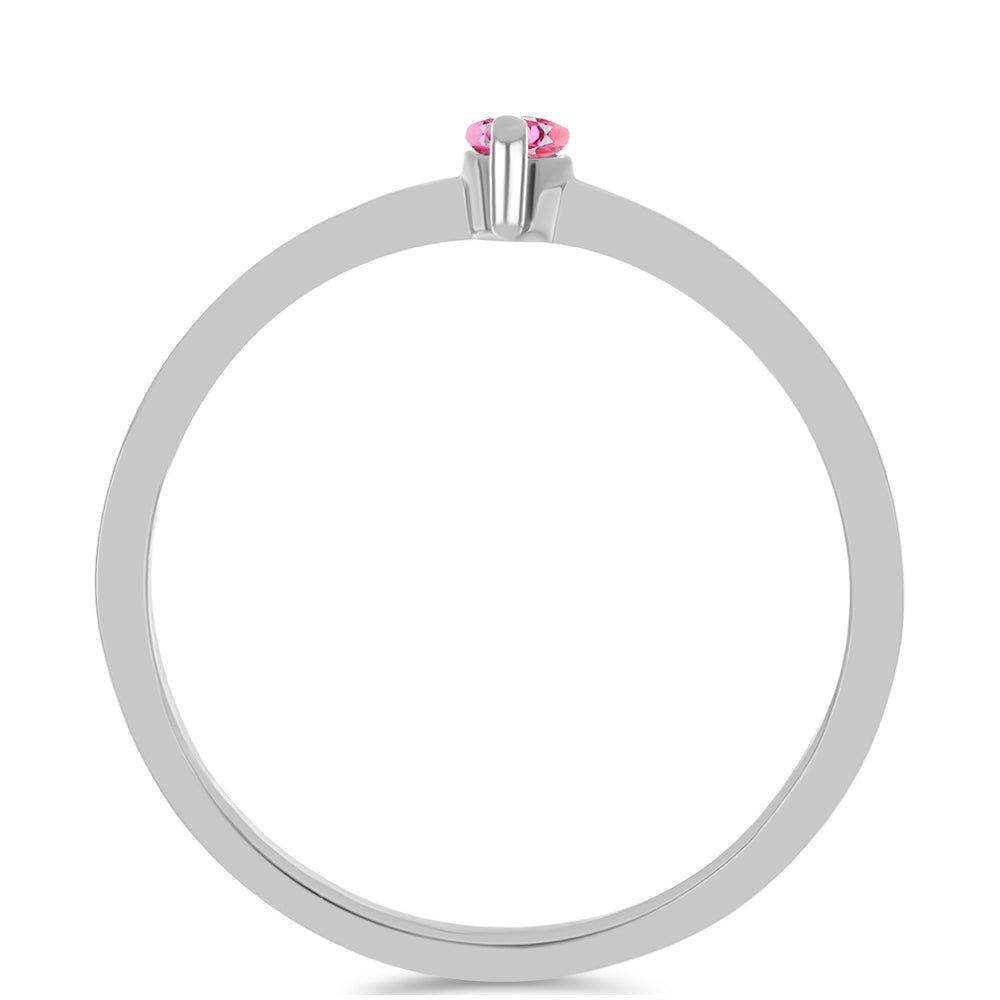 Inel din Argint 925 ( 1.37 grame ) cu Turmalină Roz Pelmadulla 0.13 Carate 2 