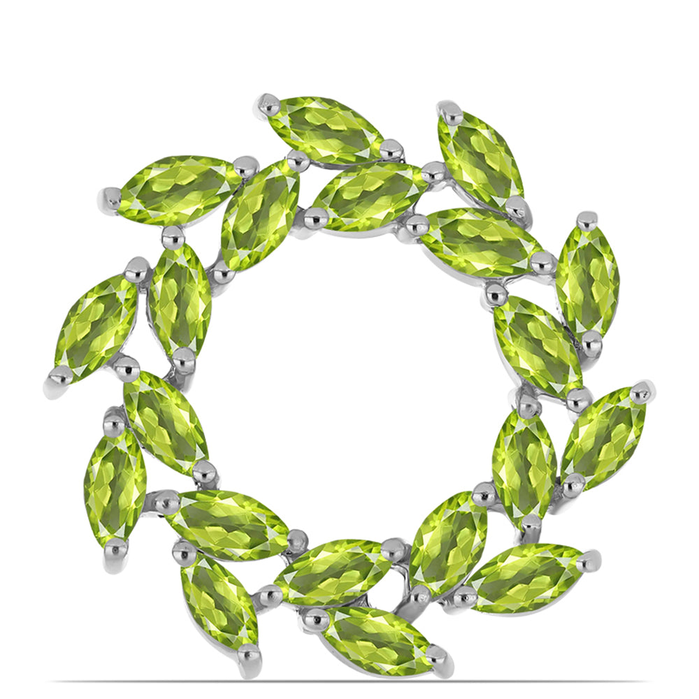 Broşă din Argint 925 ( 2.46 grame ) cu Peridot Changbai 1.87 Carate 1 