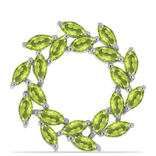 Broşă din Argint 925 ( 2.46 grame ) cu Peridot Changbai 1.87 Carate
