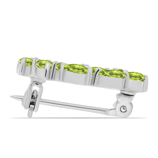 Broşă din Argint 925 ( 2.46 grame ) cu Peridot Changbai 1.87 Carate