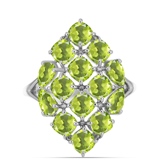 Inel din Argint 925 ( 3.13 grame ) cu Peridot Changbai 4.09 Carate
