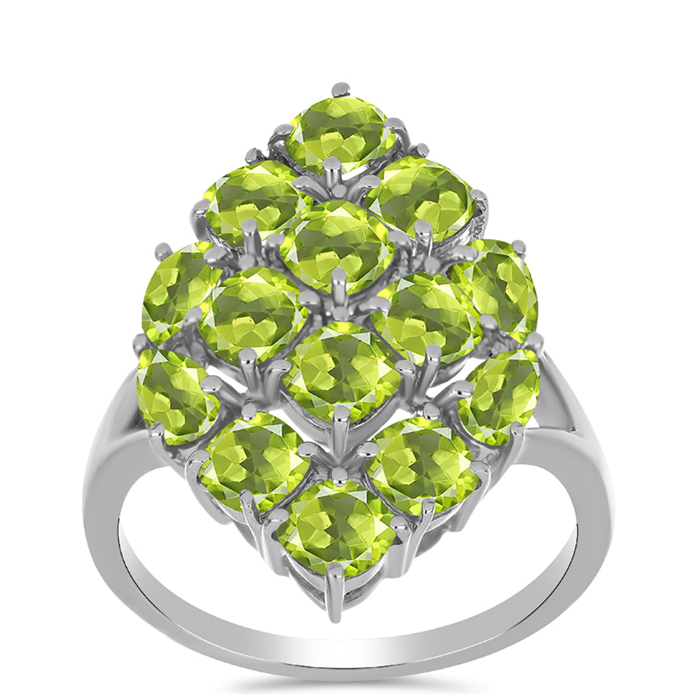 Inel din Argint 925 ( 3.13 grame ) cu Peridot Changbai 4.09 Carate