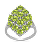 Inel din Argint 925 ( 3.13 grame ) cu Peridot Changbai 4.09 Carate