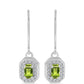 Cercei din Argint 925 ( 2.09 grame ) cu Peridot Changbai și Topaz Alb 0.83 Carate