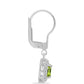 Cercei din Argint 925 ( 2.09 grame ) cu Peridot Changbai și Topaz Alb 0.83 Carate