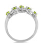 Inel din Argint 925 ( 3.7 grame ) cu Peridot Changbai și Topaz Alb 1.14 Carate