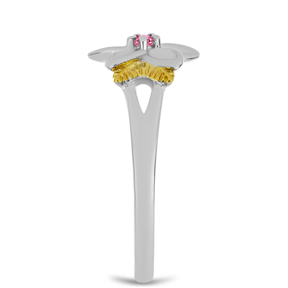 Inel din Argint 925 ( 3.05 grame ) cu Turmalină Roz Pelmadulla 0.04 Carate 4 