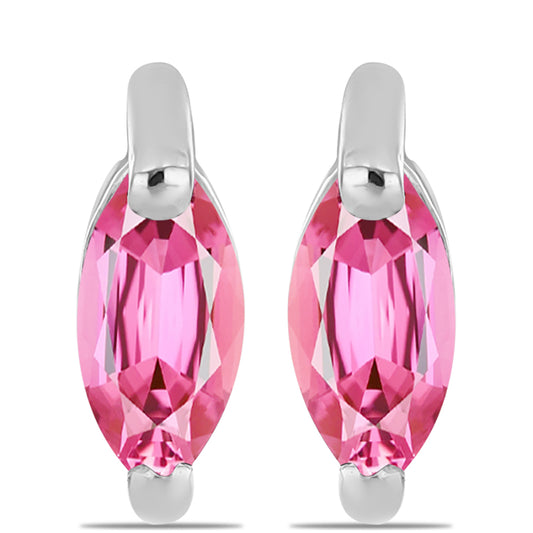 Cercei din Argint 925 ( 0.85 grame ) cu Turmalină Roz Pelmadulla 0.28 Carate