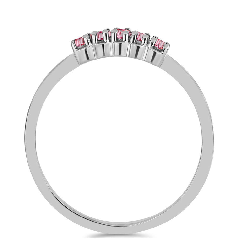 Inel din Argint 925 ( 2.15 grame ) cu Turmalină Roz Pelmadulla 0.3 Carate 3 