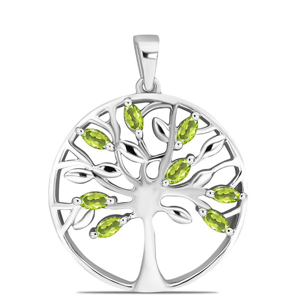 Pandantiv din Argint 925 ( 3.27 grame ) cu Peridot Changbai 0.74 Carate