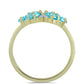 Inel din Argint 925 Placat cu Aur ( 2.75 grame ) cu Cuarț Paraiba și Topaz Alb 1.18 Carate