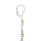 Cercei din Argint 925 ( 3.21 grame ) cu Peridot Changbai și Topaz Alb 1.29 Carate