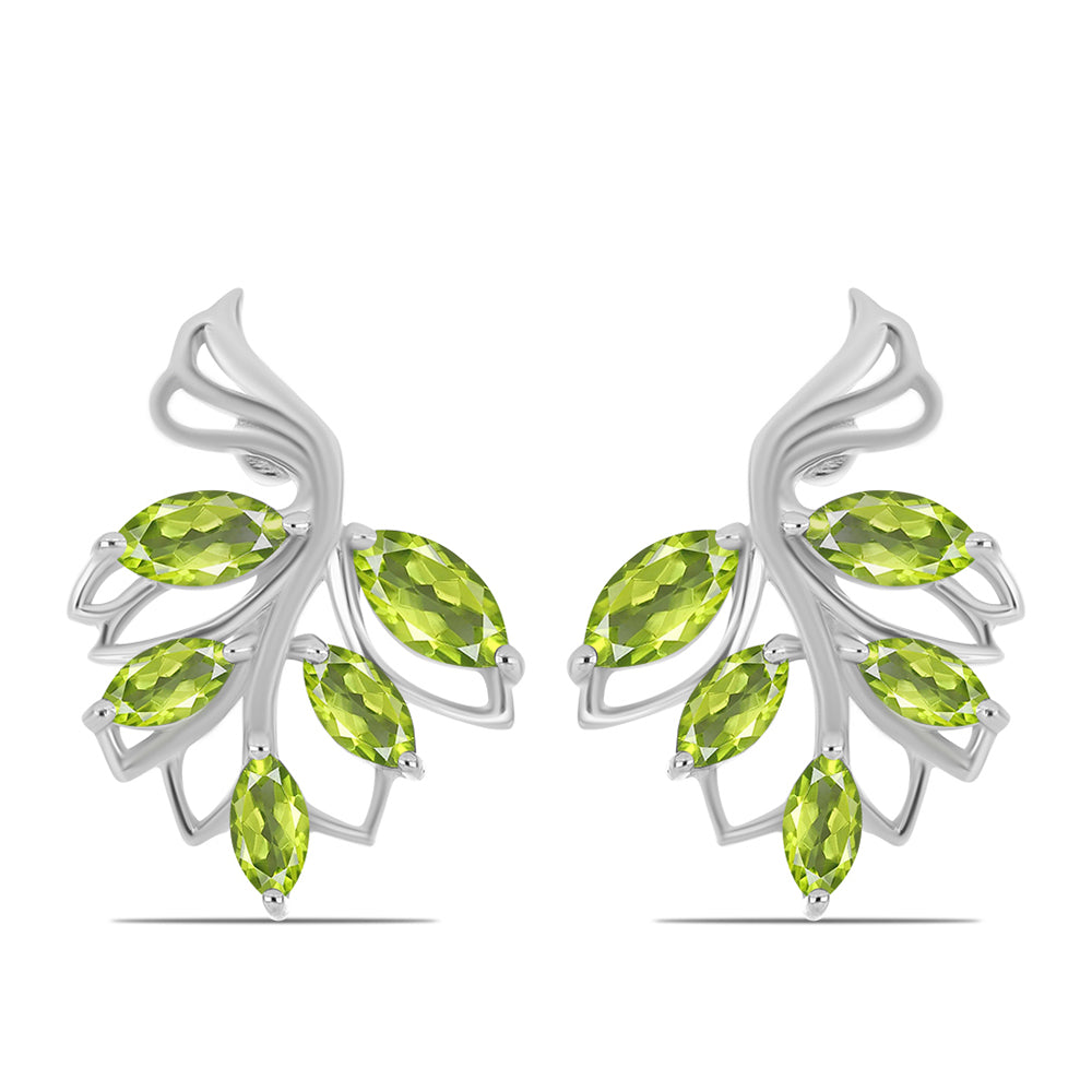 Cercei din Argint 925 ( 3.57 grame ) cu Peridot Changbai 1.98 Carate