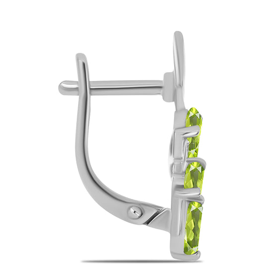 Cercei din Argint 925 ( 3.57 grame ) cu Peridot Changbai 1.98 Carate