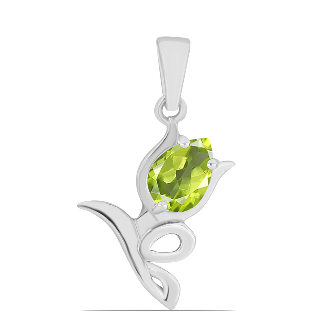 Pandantiv din Argint 925 ( 0.97 grame ) cu Peridot Changbai 0.7 Carate 1 