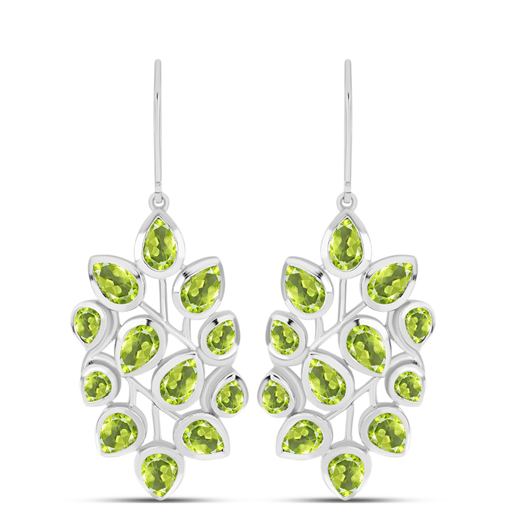 Cercei din Argint 925 ( 8.26 grame ) cu Peridot Changbai 8.35 Carate